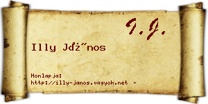 Illy János névjegykártya