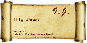 Illy János névjegykártya